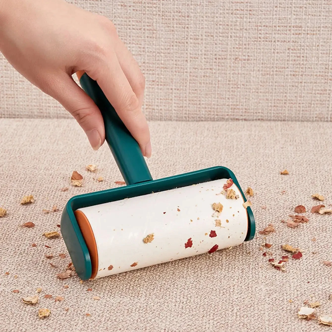 1pc Fur-Free Home" Effortless Clean: Cat & Dog Hair Lint Roller With Self-Cleaning Base - Perfect For Furniture