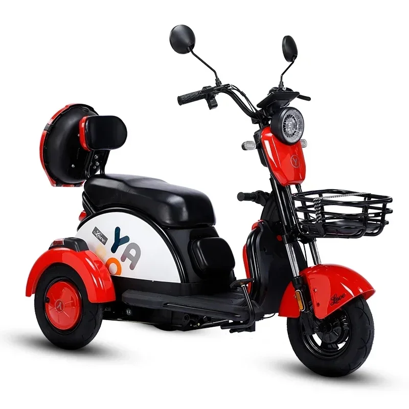 Mobility Electric 3 Wheel Red Disable Motorized Folding Tricycle