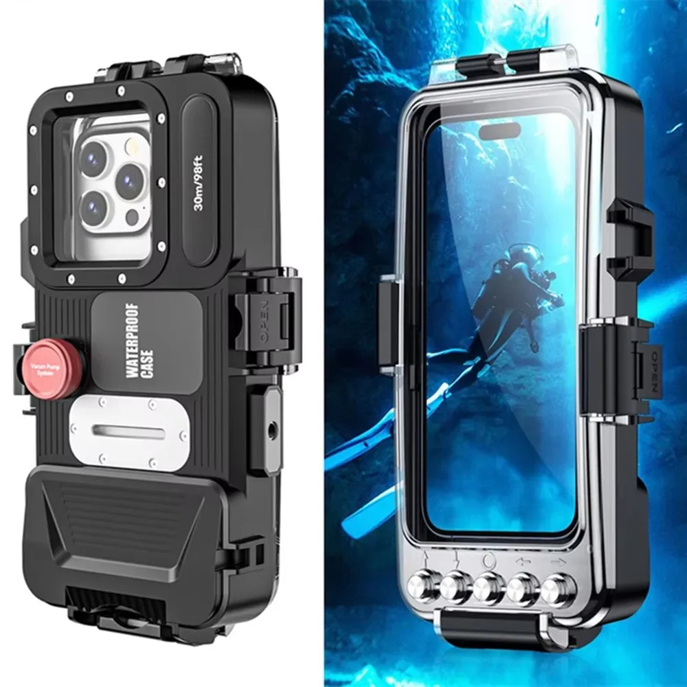 Underwater 30M Diving Case S24 Ultra S23 Note 8 9 10 20 Bluetooth Waterproof iPhone16 15 14 13 12 11 Xiaomi Redmi Moto
