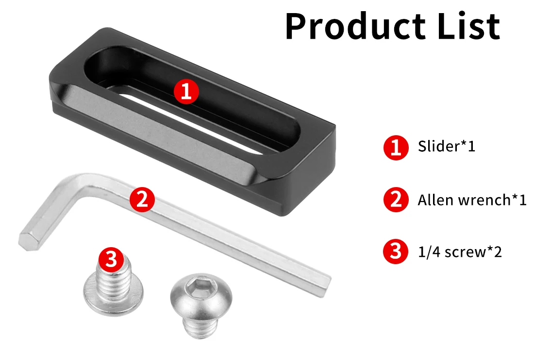 Quick Release Safety Rail w 1/4'' Screws DSLR Camera Rig Mini Quick Release NATO