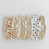 Child's Spring Summer Thin Pants Kids Girls Floral Pants Fashion Cute Pants For Baby Boys Loose Casual Simple Versatile Trousers 1