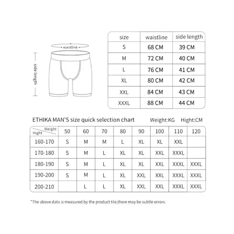ETHIKA Fashion Sexy Men Underwear Sport Fitness Boxershorts Printed Man Underpants Panties Innerwear Boxer Trunks Boxers Briefs 2