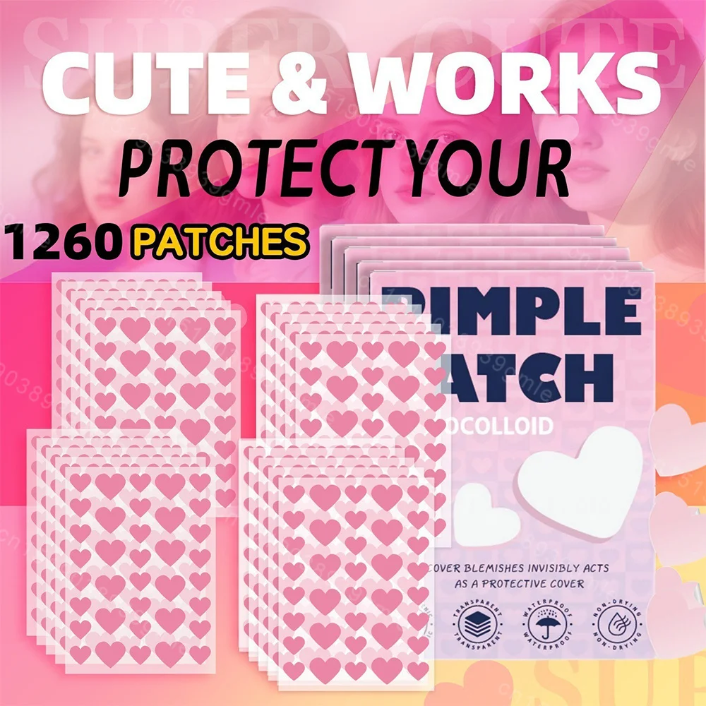 1260 Pieces of Multi-Color Star Acne Patches Facial Acne Patches Concealer Acne Patches and Pimples Patches Ultra-Thin and B