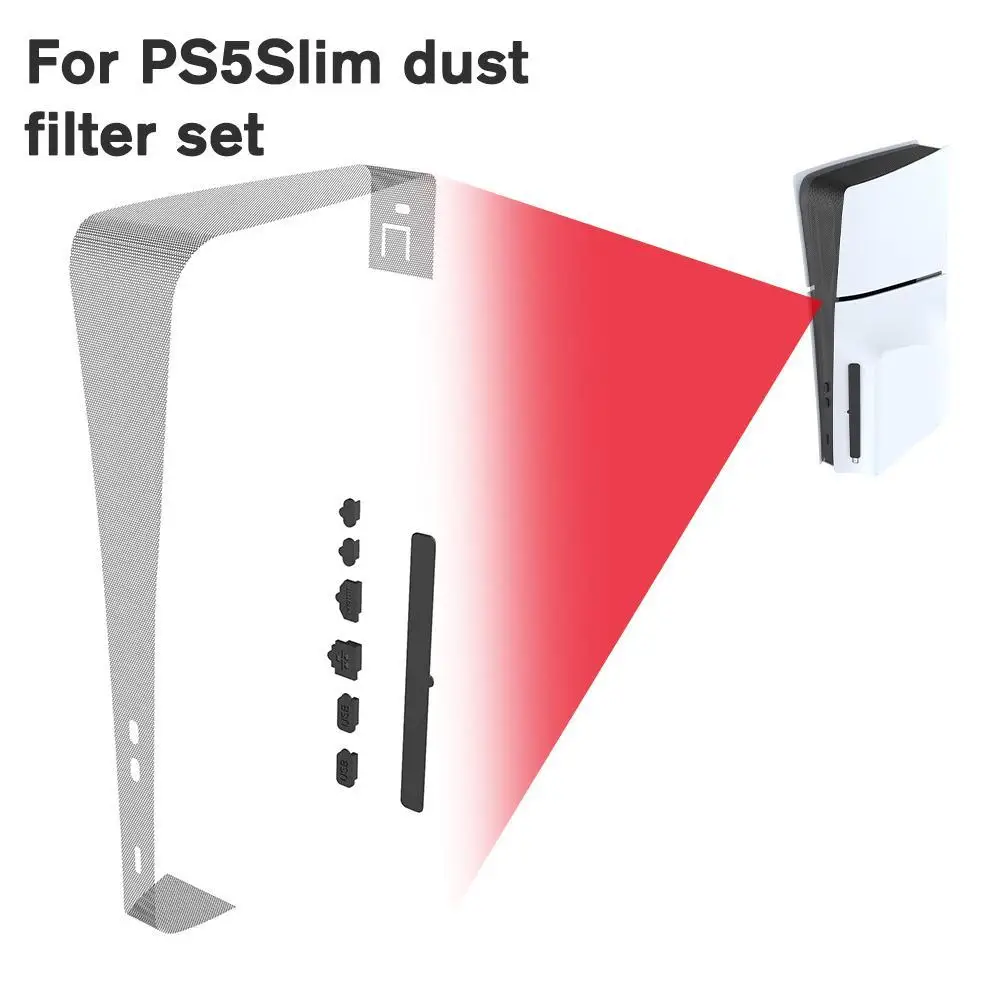 Per Ps5 Slim Console Side Dust Proof Filter Cover Dust Net Con Protezione Per Tappi Antipolvere Per Playstation5 Slim Disc & Digital Edition