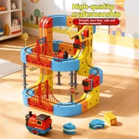 Children Puzzle Magic Track Cube DIY Magnetic Assembly Toys Electric Magnetic Suction High-Speed Magical Orbit Boys Kids Gift