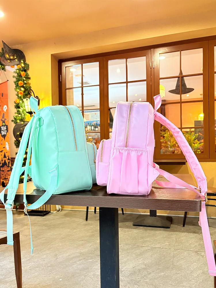 Can DIY design nylon waterproof backpack student backpack outdoor travel storage bag 4