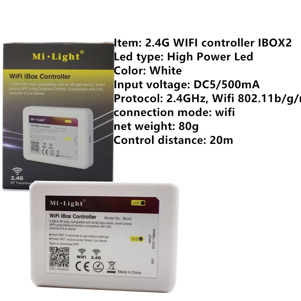 Mi BOXER-Télécommande sans fil à écran tactile LED, B4, T4, 2.4G, RGBCCT, RGBWW, contrôleur pour ampoule à bande LED, Downlight