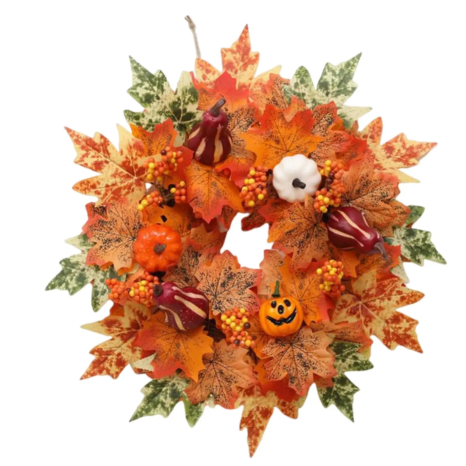 

Осенний венок с тыквами, подвесной венок 16 дюймов, Осенний венок для фото, для улицы и дома, фермерский окно на День Благодарения