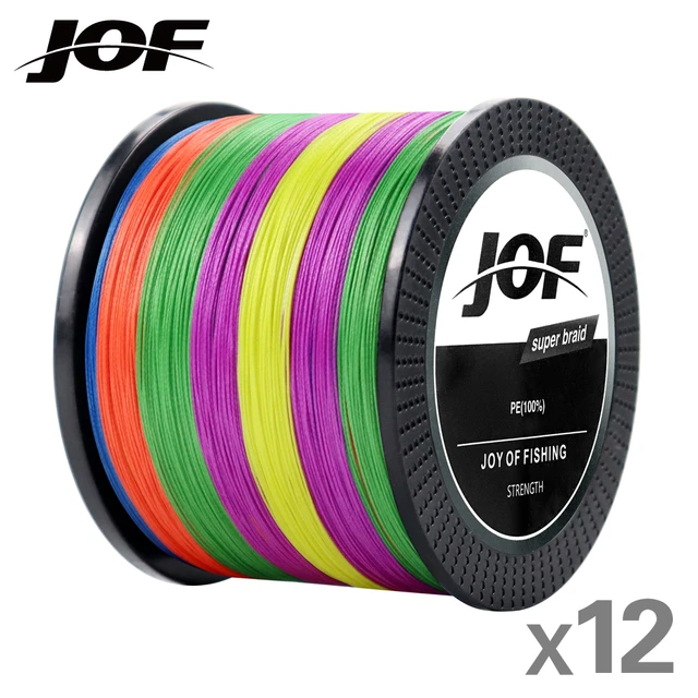 JOF 12 Strand Japan Super Strong PE Braided Fishing Line Multifilament Fishing  Line 300m Braid Thread Black 12 Braid 33-149.9LBS - AliExpress