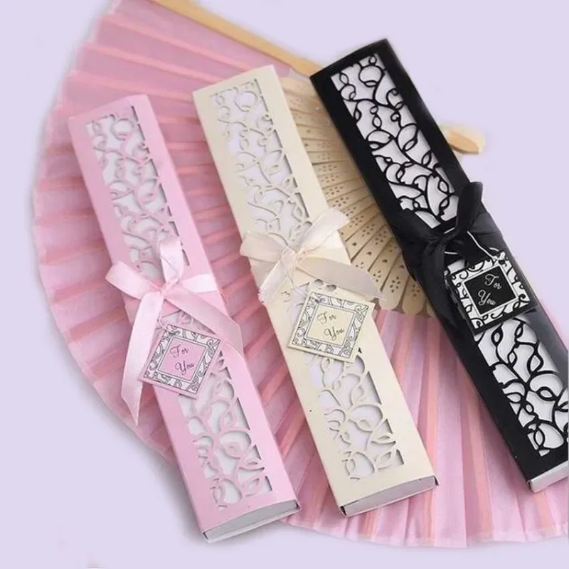

Favors Box Dance Date Bride Folding Party & Silk With Hand Groom's Gift Custom Personalized 30pcs/lot Wedding Name