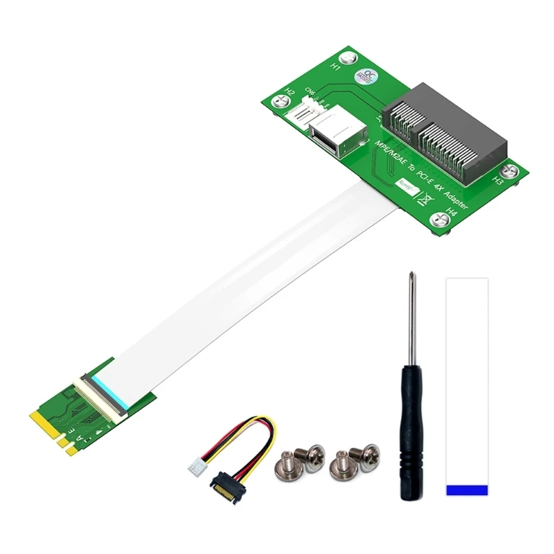 

Карта NGFF M.2 Key A для PCIExpress USB 2.0 с удлинительным кабелем FPC, 4-контактная магнитная панель питания, установка,