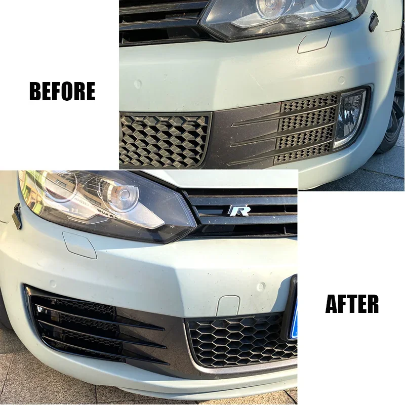 폭스바겐 VW 악세사리 골프 6 MK6 GTI GTD 2008 2009 2010 2011 2012용 프론트 범퍼 그릴 안개등 프레임 커버