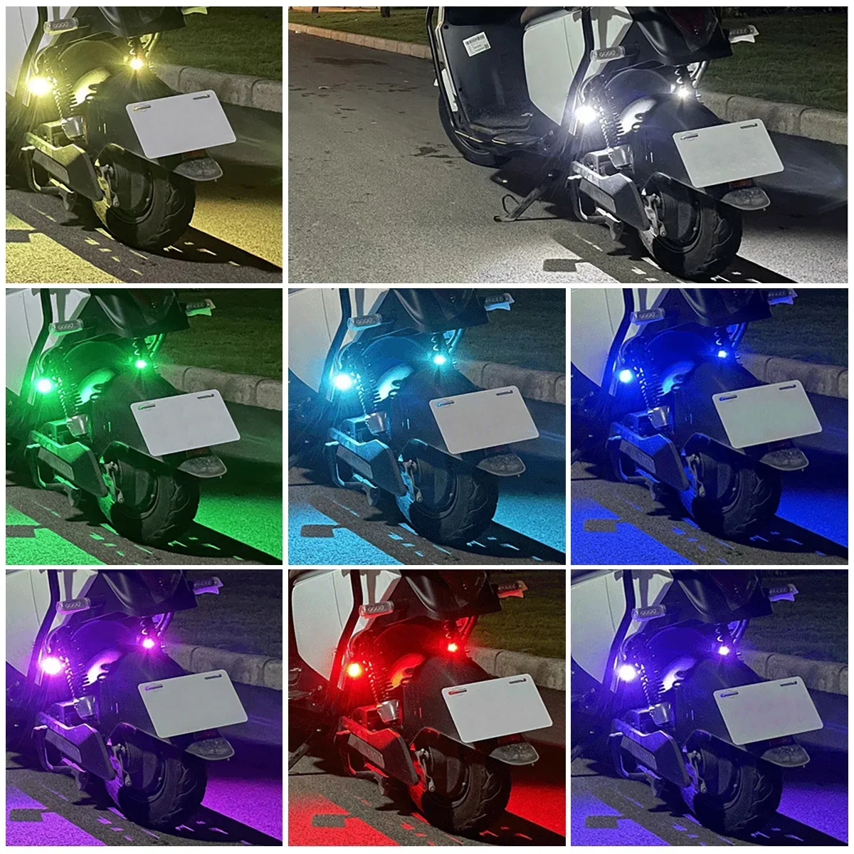 รูปสินค้า ไฟ LED RGB แต่งรถจักรยานยนต์ 3 สี แฟลช ไร้สาย