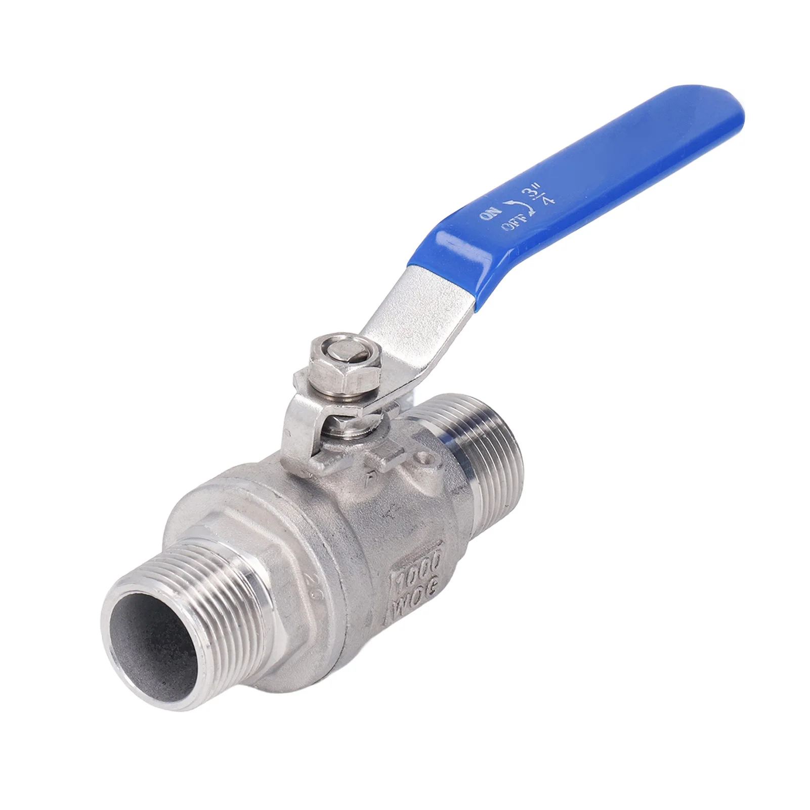 Stainless Steel Ball Valve 3/4in NPT Ball Valve Fast Control Corrosion Resistant Manual Drive PTFE Heavy Duty Handle Versatile