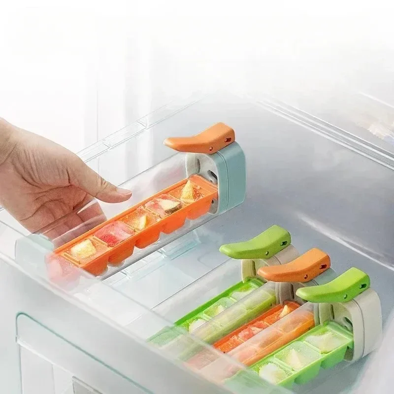 Silicone Ice Cube Mold with Storage Box for Whiskey and Kitchen