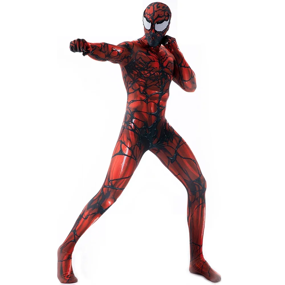 

Hot Toys Massacre Symbiote Spiderman Superhero Cosplay Costume Adults Kids Bodysuit Men Party Jumpsuits