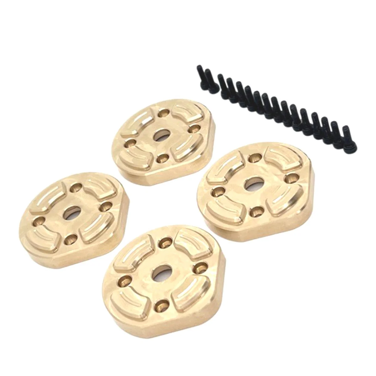 BAAU 4PCS RC Car Upgrade Brass Front and Rear Axle Counterweights Kit for 1/12 H12Y H12Y+ RC Car Toy Parts