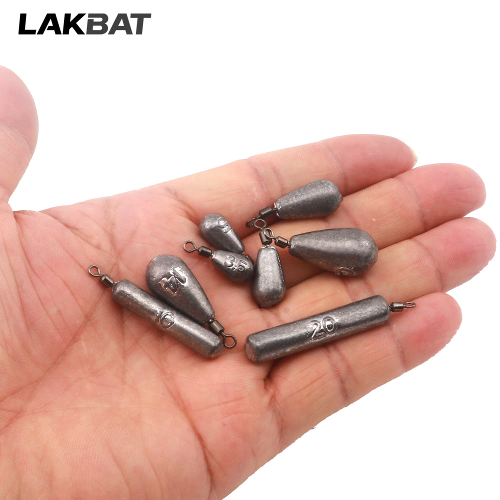 낚시용 추 10개 세트 3.5g 5g 7g 10g 14g 20g 튜브형 총알형 퀵 로드 지그 헤드 캐스팅 메탈 태클 키트 낚시 도구 플럼 펜던트