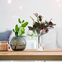 Love Flower Arrangement Base Fake Rose Display Heart Shape Holder Container Single Shelf Acrylic 2