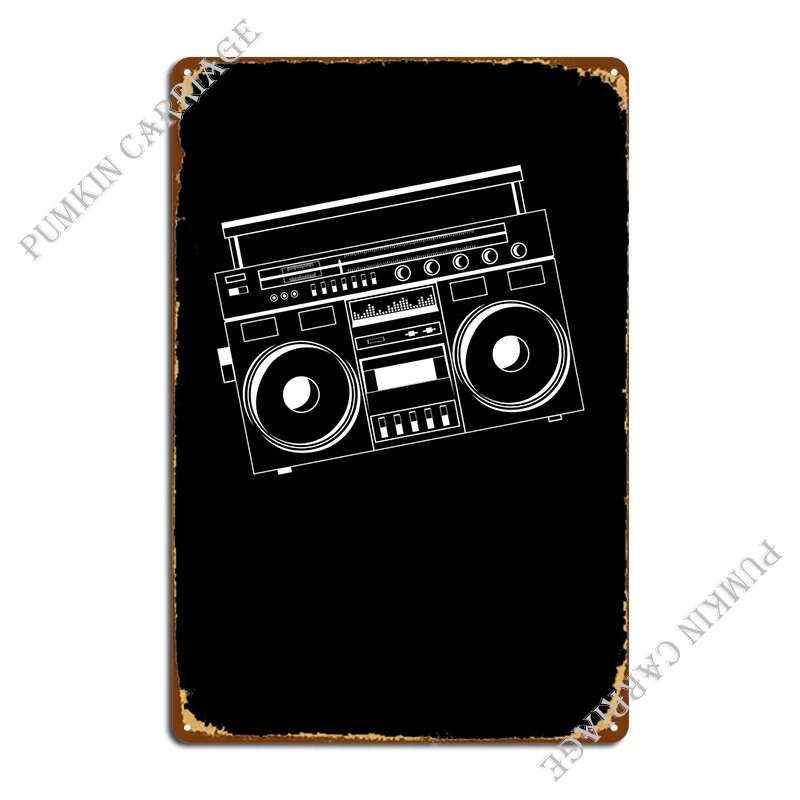 Boombox Hood Blaster Targa In Metallo Decorazione Pittura Targa Da Parete Retro Tin Sign Poster