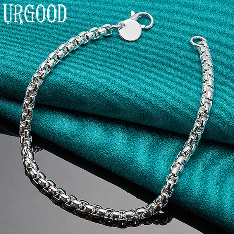 Браслет-цепочка женский и мужской из серебра 925 пробы