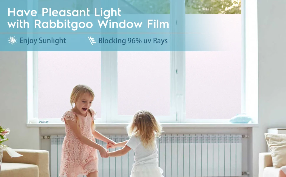 Matte Pure Window Privacy Film Frosted Glass Opaque Sun Blocking Covering Selbstklebende Vinyl-Aufkleber für die Badezimmerdekoration – Detail 1