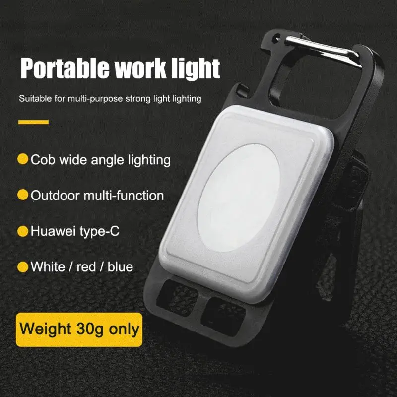 

New Mini Pocket Keychain LED Light Фонарик Ultra Light Outdoor Camping Tool Lamp Multifunctional USB Rechargeable Work
