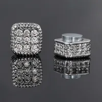 6mm Magnetic Zircon Geometric Luxury Hippop Rock Earring For Man Woman No-piercing Ear Stud Jewelry Gift Accessories Wholesale 1