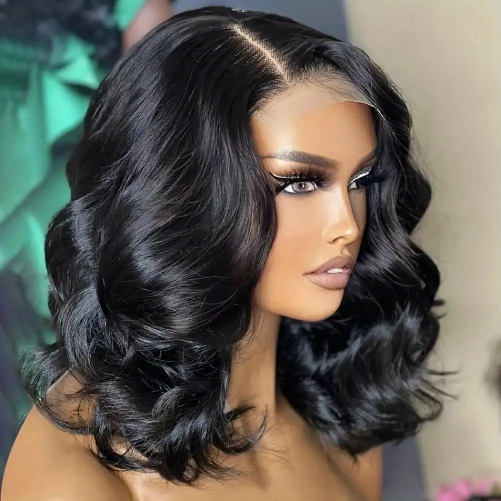 16 Inch 13x4 Body Wave HD Transparent Lace Front Human Hair Wig Brazilian Pre Plucked Closure Lace Wig for Women 4