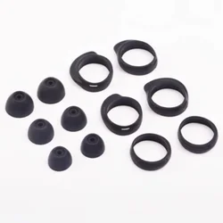 Premium Silicone Ear Tips & Wing Plugs Replacement (Black 1 set)