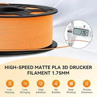 JAYO High Speed PLA matte 3D Filament 1.75mm PLA 3D Printer Filament 6Rolls/set Neatly Wound Matte Effect 3D Printing Materials - Image 2