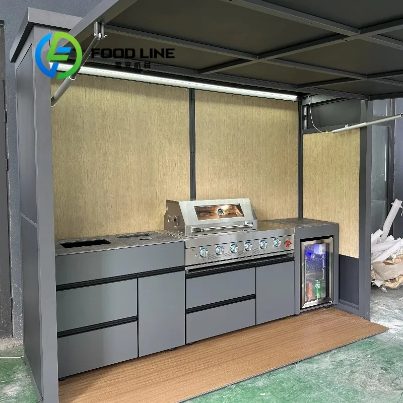 รูปสินค้า ห้องครัวกลางแจ้งทนทาน ประตูปลอดภัย สำหรับสวนและลานบ้าน