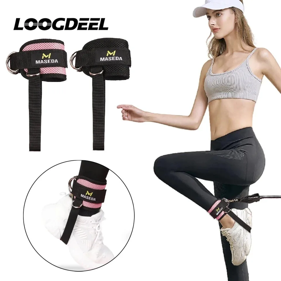 Fitness Ankle Straps 1Pcs Cable Machines Padded Ankle Cuffs Leg Exercise Workouts Fully Adjustable Breathable