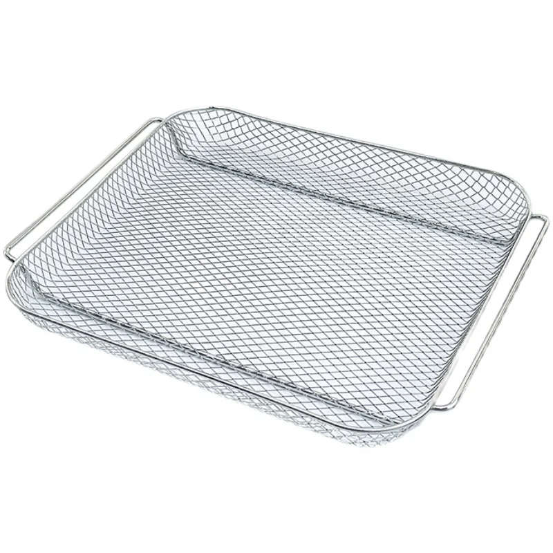 Air Fryer Basket Replacement, 2 Pieces Set 10.5''x10'' Food Grade Stainless  Steel Air Fryer Replacement Tray Mesh Grill Roasting Rack Accessories for