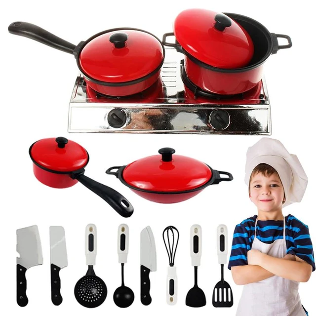 Stainless Steel Funny Kids Simulation Kitchen Toys Cooking Cookware  Children Kitchen Tableware Pretend Role Play Toy for Kids - AliExpress