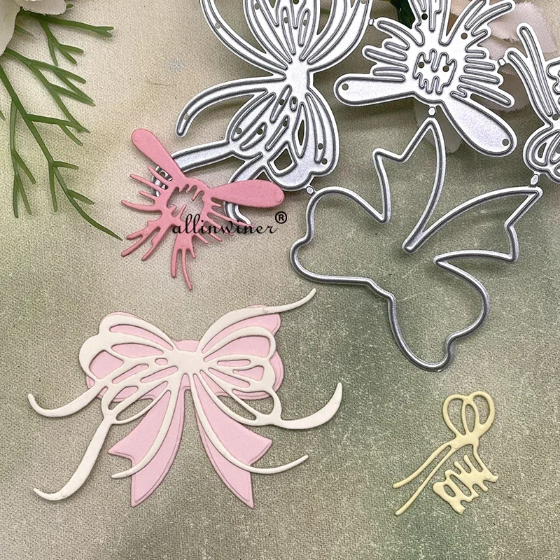 Nuovo Stampo per Taglio Metallo a Forma di Fiocco per Decorazioni Fai-da-te, Scrapbook, Carta Goffrata, Album e Cartoncini - Fustelle per Artigianato