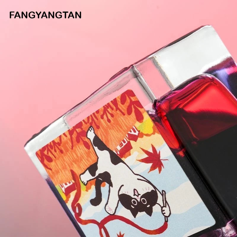 FANGYANGTAN 20 색상 50ml 쉰 만년필 잉크 유리 딥펜 문구 학교 용품용 비탄소 그라데이션 컬러