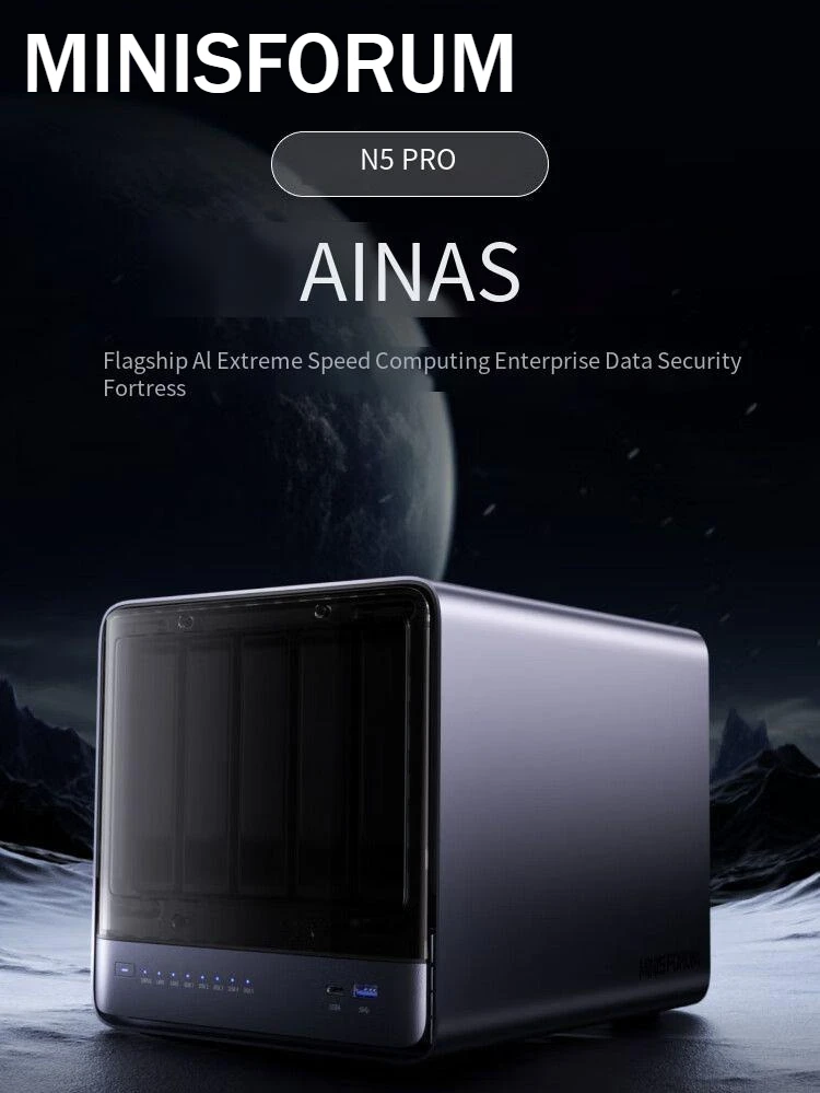MINISFORUM N5 PRO AMD Ryzen AI 9 HX PRO 370/R7 H 255 NAS AI Mini