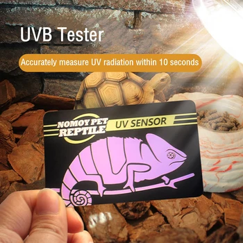 2pcs Fluorescent Color Changing Card Reptile Lighting UVA UVB Tester Test Card for Rapid Detection of UVB Amphibian Lamp 1