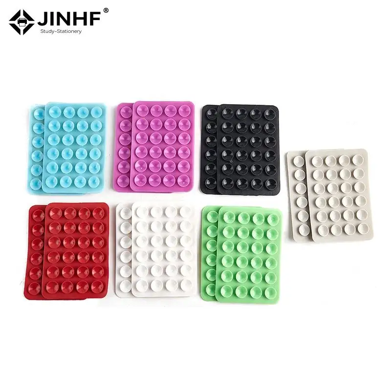 Back Sticker Silicone Suction Pad For Mobile Phone Fixture Suction Cup Backed Adhesive Silicone Rubber Sucker Pad For Fixed 1pc
