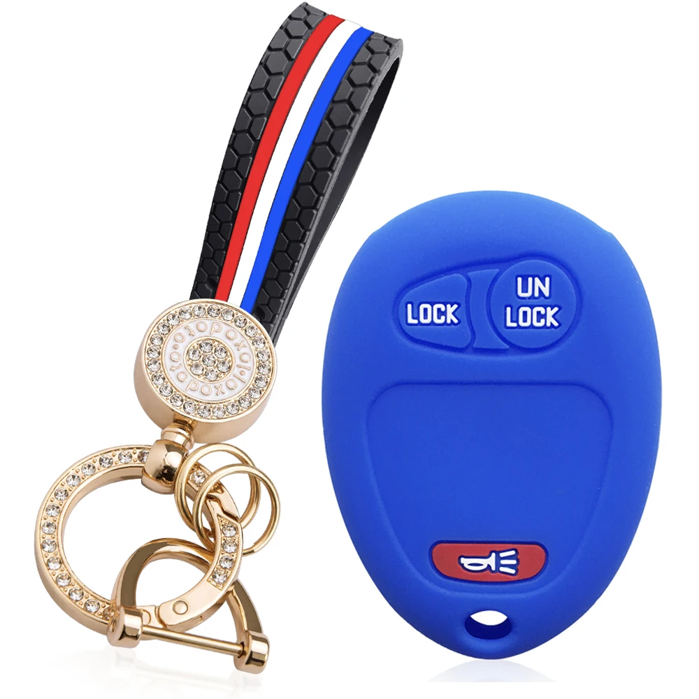 For Chevrolet Colorado For Buick Century Hummer H3 GMC Canyon Silicone Car Key Case Cover Keyless Holder Fob Shell Keychain