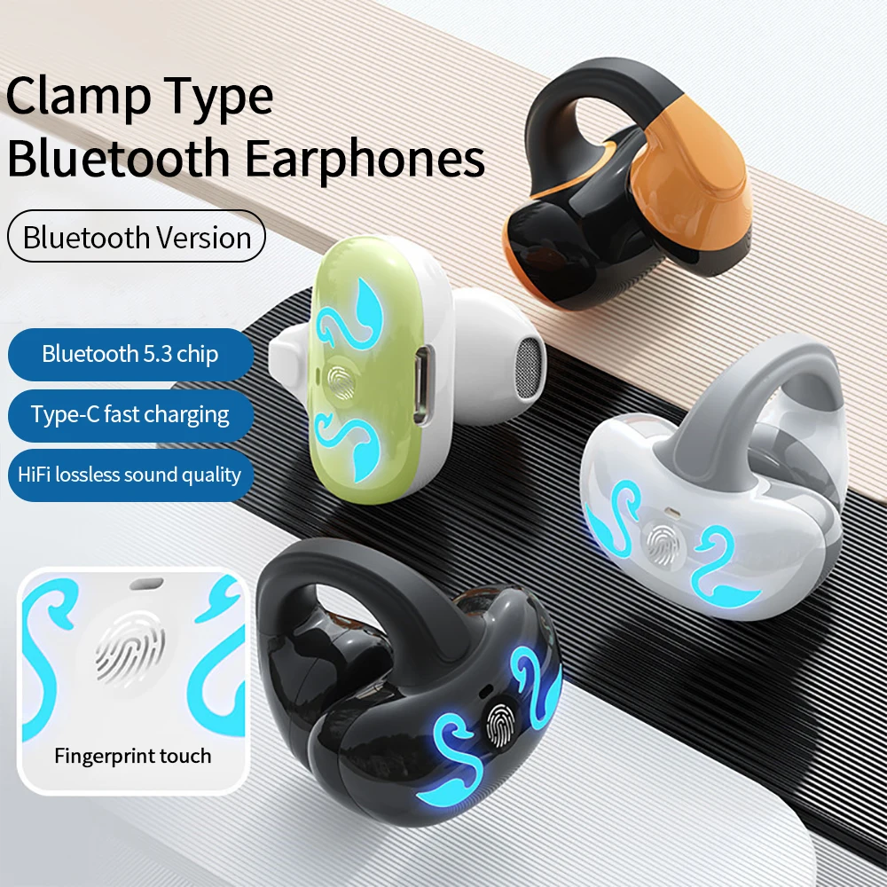 

GD68 Bluetooth Compatible Earclip Earphone High Fidelity Noise Reduction Lightweight Low Power Business Sports Earphones