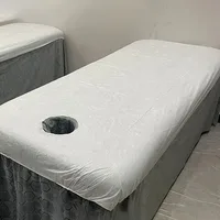 10pcs Disposable Bed Cover For Beauty Salon Open Hole Spa Massage Soft Bed Sheets Non-woven Fabric Breathable Elastic Bedspread 2