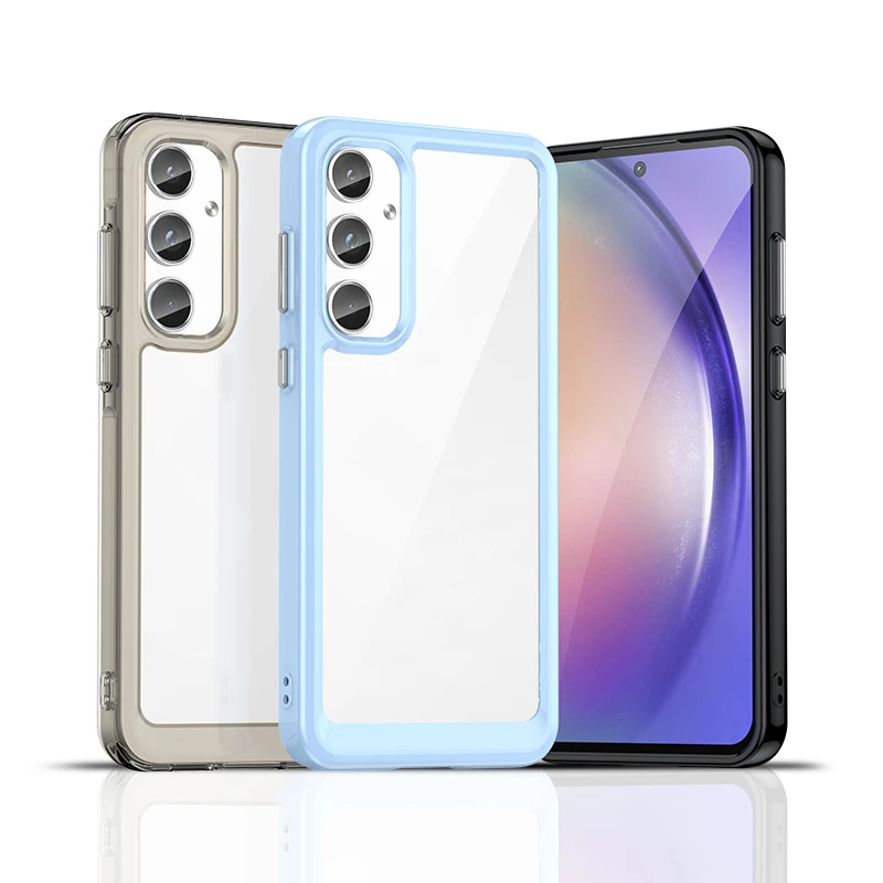 Per Samsung Galaxy A55 Clear Case Samsung Galaxy A55 A35 A25 A15 Cover Funda Hard Traslucido Paraurti Posteriore Per Samsung Galaxy A55