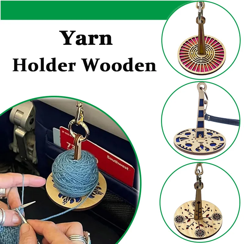 Wooden Wrist Yarn Holder for Crochet and Knitting