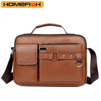 Sac à bandoulière convertible imperméable de grande capacité de style rétro HOMEFISH pour hommes 1