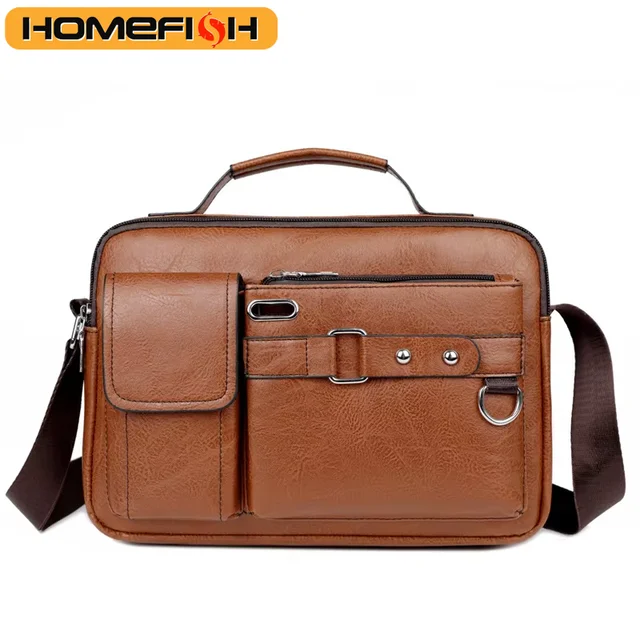 Sac à bandoulière convertible imperméable de grande capacité de style rétro HOMEFISH pour hommes 1