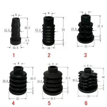 مقبس عجلة بغطاء جلبة مطاطي ، إدراج جذع ABS ، عجلات كرسي مكتب ، بكرات تروللي ، أجهزة الأثاث 6