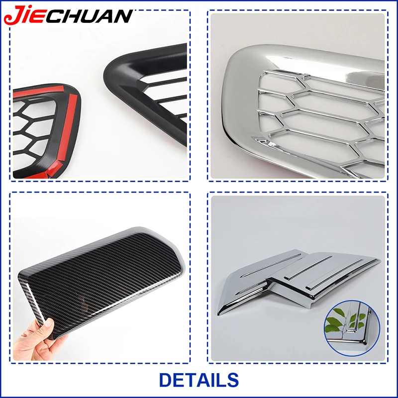 JIECHUAN ABS 프론트 범퍼 가드 패드 장식 커버 자동차 그릴 플레이트 트림 스티커 포드 F150 2021 Up, 외부 액세서리
