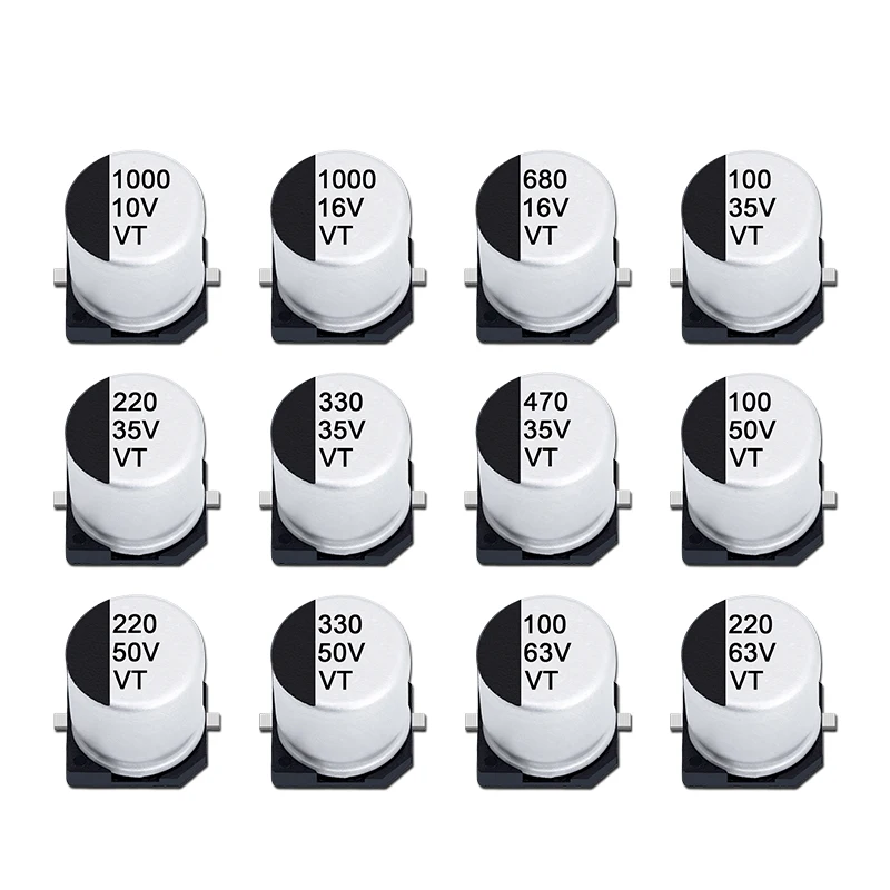 10PCS 10X10 10V-63V SMD Aluminum Electrolytic Capacitor 100UF-1000UF 2P 10*10.5MM &plusmn;20%